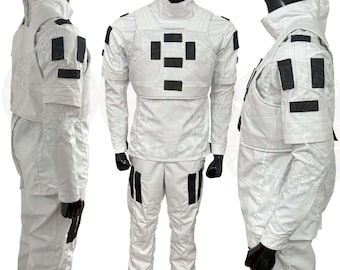 White Flight Suit – Customized 3-Piece Cosplay Set (Shirt, Pants & Flak Vest) – Soft Parts Costume