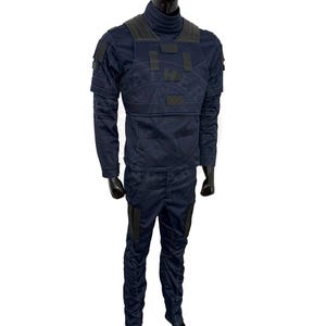 Navy Blue Cosplay Flight Suit – Custom Sci-Fi Bounty Hunter Costume, Handmade for Cosplay & Collectors