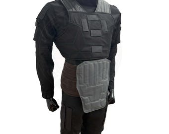 Macacão de voo preto: Conjunto de fantasia cosplay personalizado
