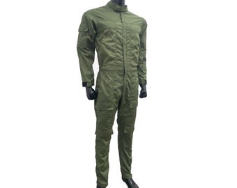 Customizable Olive Green Flight Suit: Bounty Hunter Cosplay