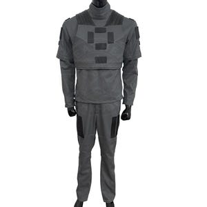 Dark Gray Flight Suit: 3-Piece Cosplay Costume with Flak Vest