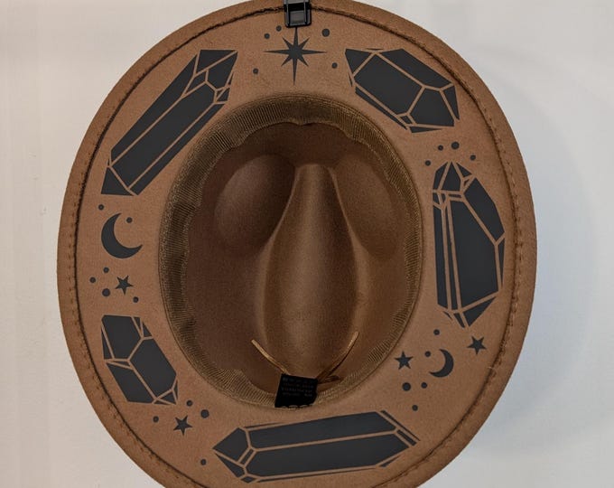 Panama hat with crystal design