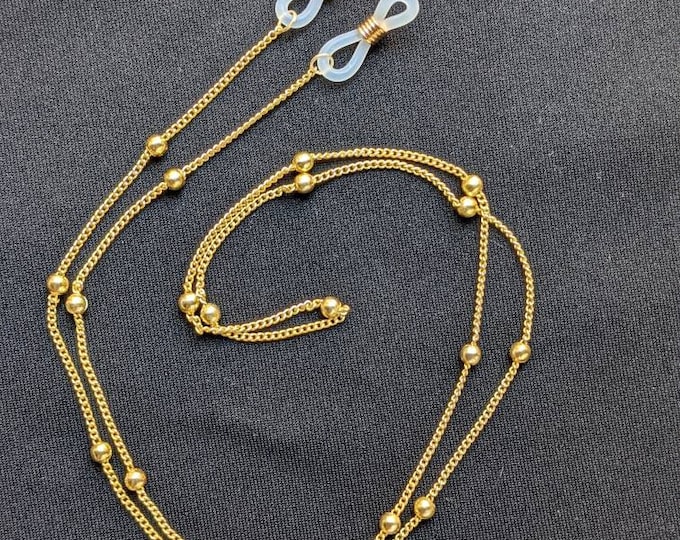 18k gold plated satellite glasses chain