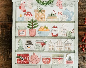 Calendario de Adviento 2026 "Gabinete Mágico": plantilla imprimible a todo color con instrucciones. Un encantador calendario de Adviento: plantillas fáciles de hacer.