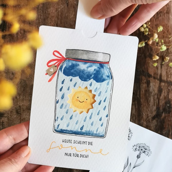 "Sunshine" craft template for printing and crafting | Birthday card | Encouragement card | Best friends card