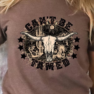 Can&#39;t Be Tamed-shirt, countryshirt, getemd shirt, countrygirlshirt, westernshirt, vintage cowgirl-shirt Ace, moeilijk te hanteren T-shirt