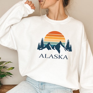 Alaska Mountain Shirt, State Shirt, Alaska Cruise Travel Shirt, Camping Shirt, Adventure Shirt, Camping Sweatshirt, Camping, Outdoor Shirt