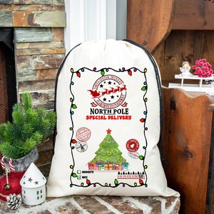 Personalized Christmas Bag, Christmas Gift, Santa Bag, Oversized Santa Sack, Christmas Bag, Bag For Presents, Custom Santa Sack