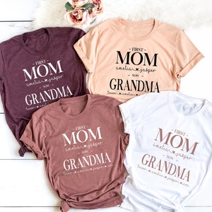 First Mama Est Now Grandma Est Shirt,  New Mom Shirt, Mom Shirt, Mama Shirt, Mothers Day Shirt, Gift for Mom, Mothers Day Gift Gift For Her,