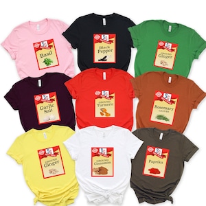 Funny Thanksgiving Shirt, Thanksgiving Spices Costume, Thanksgiving Condiment, Food Seasoning Tee, Thankgiving Group Friend Matching costume