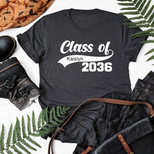 Personalized Class Of 2036 Shirt, Graduation Shirt, Senior Shirt, Graduation Gift, Senior Class TShirt, School Shirt, Graduation Class Shirt