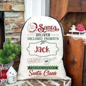 Personalized Christmas Bag, Christmas Gift, Santa Bag, Oversized Santa Sack, Christmas Bag, Bag For Presents, Custom Santa Sack