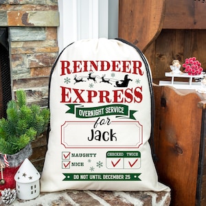 Personalized jumbo Santa bag, oversized Santa sack, Personalized Christmas bag, bag for presents, christmas gift, custom Santa sack