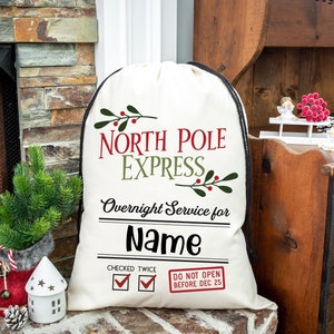 Personalized Christmas Bag, Christmas Gift, Santa Bag, Oversized Santa Sack, Christmas Bag, Bag For Presents, Custom Santa Sack