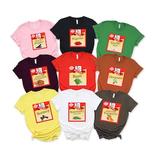 Funny Thanksgiving Shirt, Thanksgiving Spices Costume, Thanksgiving Condiment, Food Seasoning Tee, Thankgiving Group Friend Matching costume