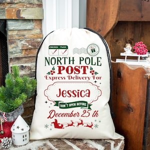 Personalized Christmas Bag, Christmas Gift, Santa Bag, Oversized Santa Sack, Christmas Bag, Bag For Presents, Custom Santa Sack