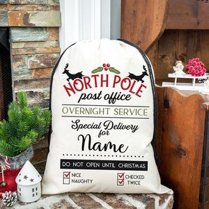 Personalized Christmas Bag, Christmas Gift, Santa Bag, Oversized Santa Sack, Christmas Bag, Bag For Presents, Custom Santa Sack