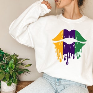 Mardi Gras Shirt, Lips Fleur De Lis Shirt, Fat Tuesday Shirt, Flower de luce Shirt, Louisiana Shirt, Saints New Orleans Shirt,Mardi Gras Day