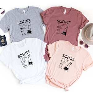 T-shirt wetenschap is als magie, maar echt, sweatshirt wetenschapsliefhebber, shirt wetenschapsleraar, wetenschapsshirt lange mouwen, shirt wetenschapsstudent