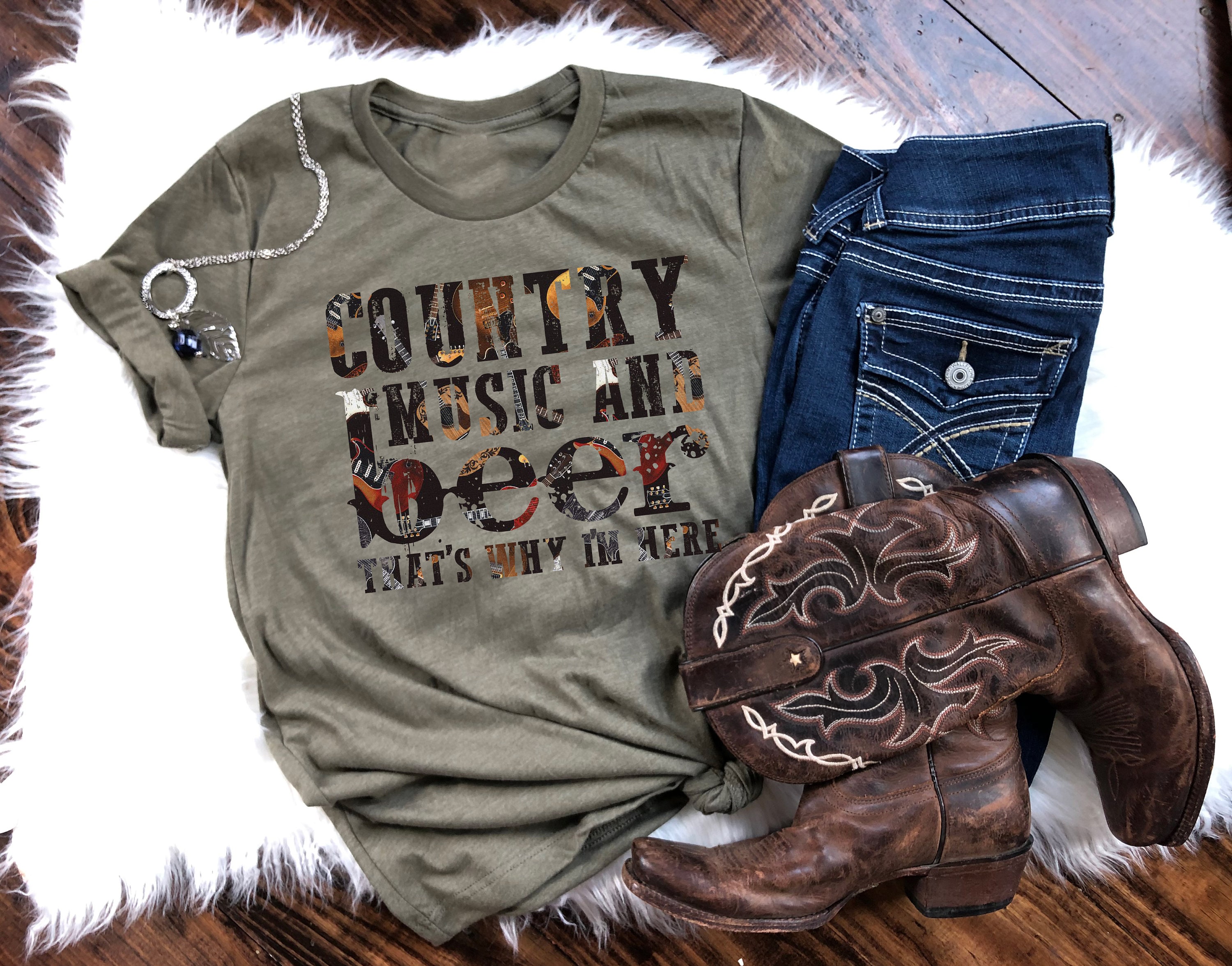 Country Music Shirt Country Music and Beer That's Why - Etsy