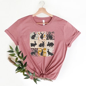 Cute Bunny Shirt, Women Bunny Shirt, Bunny Shirt For Girls, Cute Rabbit Shirt, Gift For Her, Rabbit Shirt, Cute Rabbit Shirt, Cute Shirt