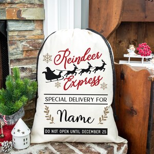 Personalized Christmas Bag, Christmas Gift, Santa Bag, Oversized Santa Sack, Christmas Bag, Bag For Presents, Custom Santa Sack