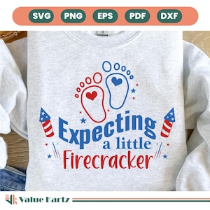 Esperando um pequeno foguete SVG, camisetas de anúncio de gravidez para casais no dia 4 de julho SVG, revelação engraçada do sexo do bebê no dia 4 de julho, bebê, SVG, cortar.
