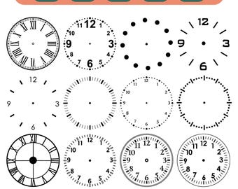 Quadrante orologio in formato SVG, Quadrante orologio antico in formato SVG, Pacchetto di design per quadranti orologio moderni, File di design per quadranti orologio circolari, File di taglio laser, File per quadranti orologio Cricut.