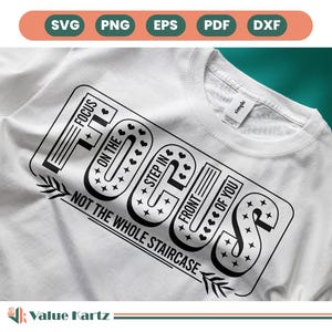 L'accent est mis sur la marche Svg png, pas sur l'ensemble de l'escalier, conception de chemise Svg motivante, citations positives affirmations quotidiennes Svg png