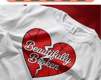 Bellissimo cuore spezzato SVG, PNG, download digitale