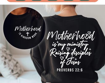 Motherhood is Kingdom Work SVG PNG Christian Mom Svg Bible Quote Svg Design, Religious png Svg, Christian Svg png Sublimation Cricut Cut.