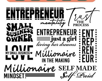 Entrepreneur svg Bundle, Small Business owner svg, Inspirational t-shirt svg, Entrepreneurship svg, CEO svg, Entrepreneurship svg cricut cut