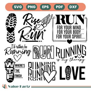 Love Running Svg bundle, Runner Svg, Run Svg, Running Shoe Svg, Love Running Shirt Svg, Running Shoe Shirt Svg, Run Heart, Running Girl Svg.