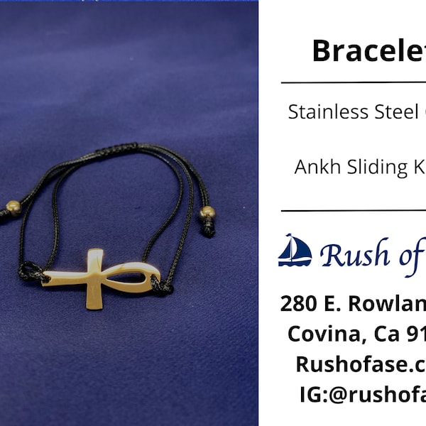 Bracelets | Ankh Sliding Knot Stainless Steel