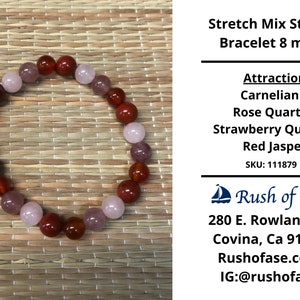 Stone Bracelet 8mm | Stretch Mix Stone Bracelet