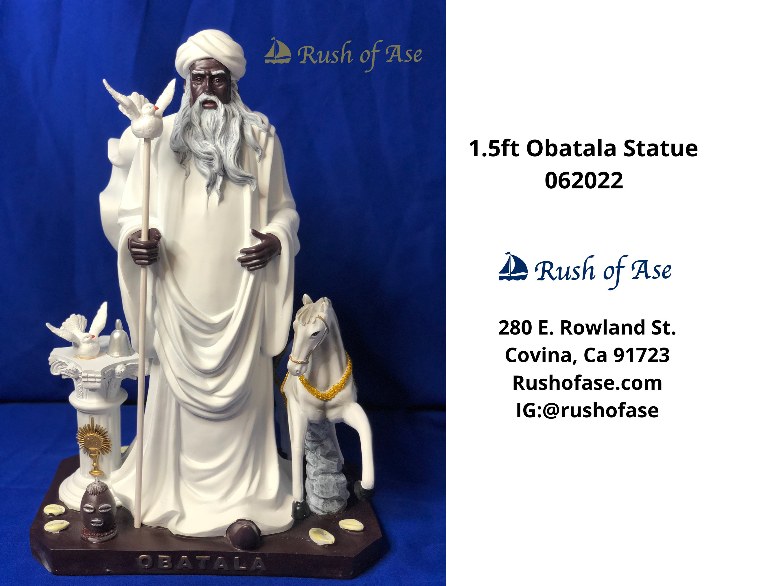 Obatala Statue 1.5 ft Obatala Statue Orisa Statue Ifa Statue