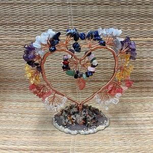 Stones | Stone Copper Wire Heart Tree