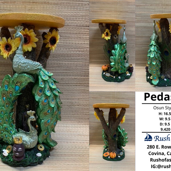 Orisa Statue | Pedestal | Osun Peacock Pedestal