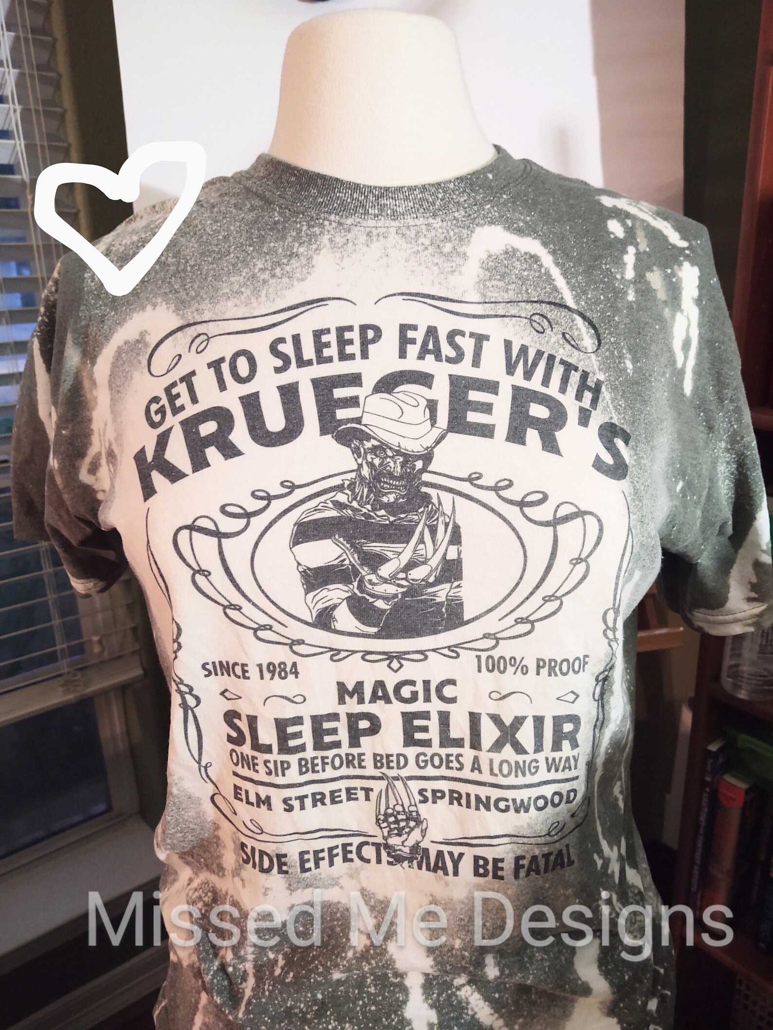 freddy krueger bleached shirt