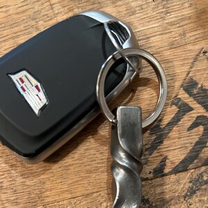 Keychain Reverse Trist Hand Forged Blacksmithing Blacksmith FREE SHIPPING