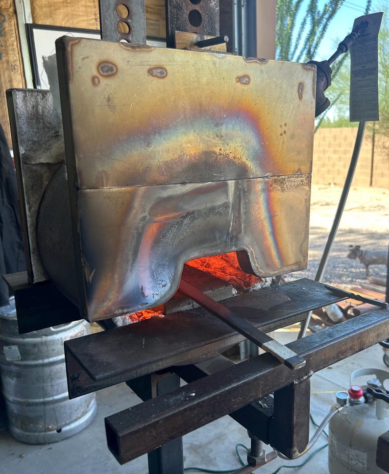 Hand Forged Steel Skull Keychain: Blacksmith Made, Heavy Duty bild 7