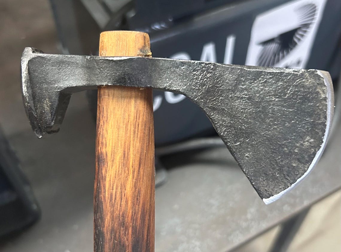 Hand Forged Railroad Spike Tomahawk With Leather Sheath - Etsy