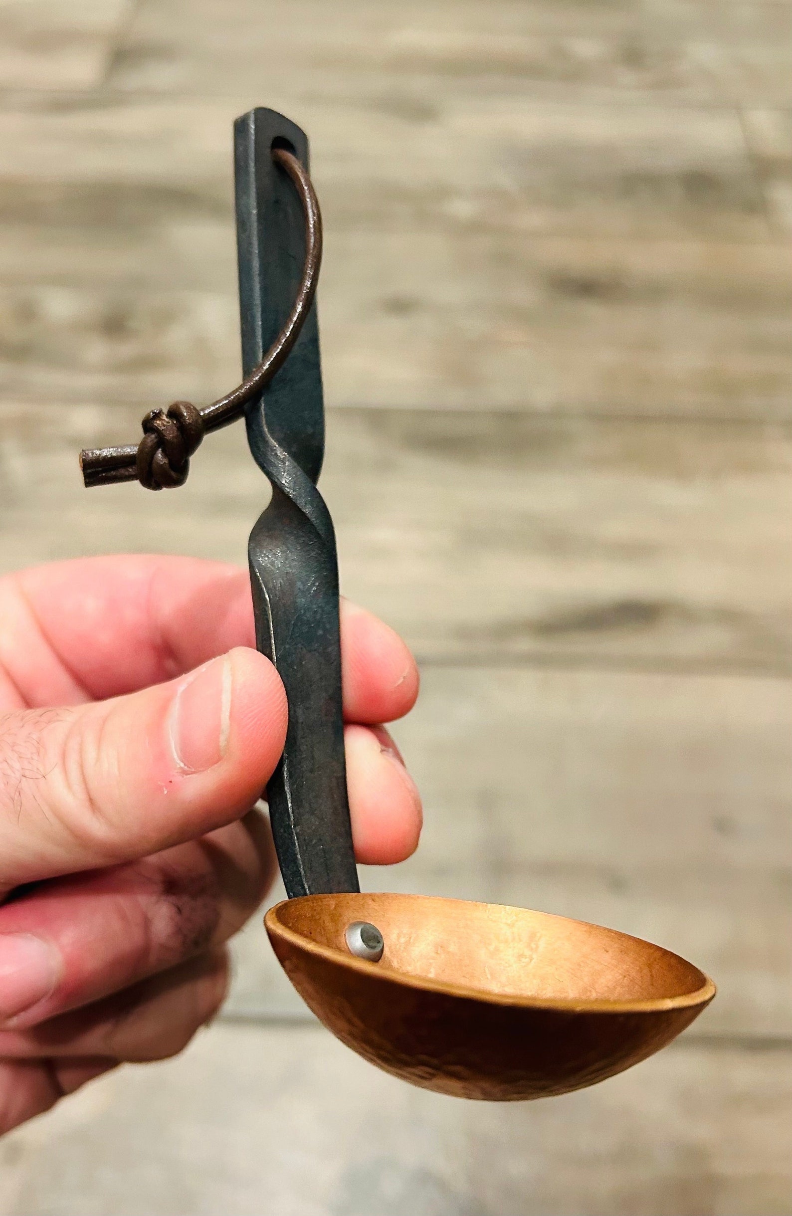 Copper and Steel Coffee Scoop. Hand Forged. Blacksmithing FREE SHIPPING ...