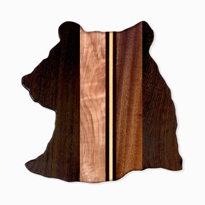 Jason Bear Head Cheese Board | As-is or custom order wooden tray for serving charcuterie meat, cheese, or food.