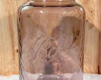 32 oz Rose Vintage Regular Mouth Ball Mason Jar - crafting, storage, canning, party favors, pink, vase, bathrrom