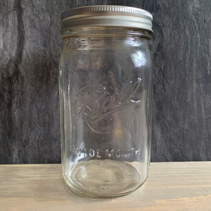4 PACK New 32 oz Wide Ball Mason Jar - crafting, storage, canning, party favors