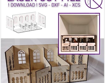Horse stable as shelf insert, laser cut file
