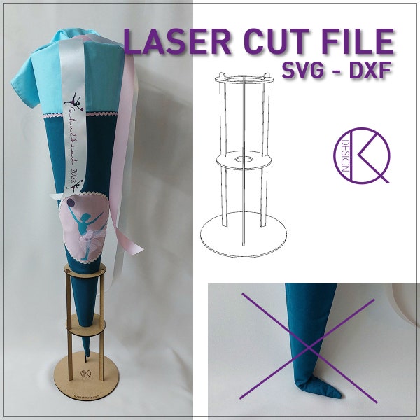 Schultütenständer, Schultüte, Ständer, Lasercut Datei, XTool M1