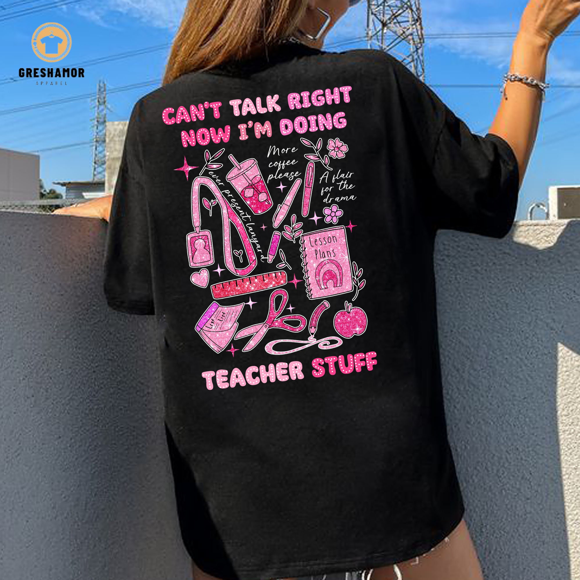 Customized Funny Teacher Life Shirt, Can’t Talk Right Now Doing Teacher Stuff Tee, Personalized Gift Ideas for New Teacher