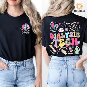 Custom Dialysis Tech Shirt for Kidney Nurse, Retro Dialysis Nurse TShirt,   Personalized Nephrology Nurse Gift Ideas for CCHT Hemodialysis